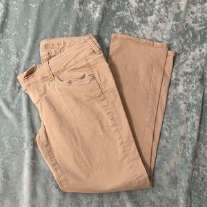 American Eagle artist crop khakis